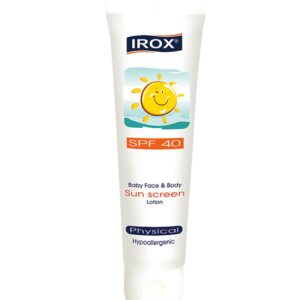لوسیون ضد آفتاب بی رنگ آیروکس با SPF40 مناسب کودک حجم 60 گرم